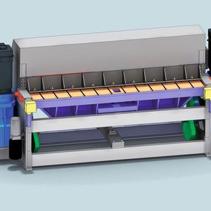 Bild 2: Die neu entwickelte Bi-Servo-Schere realisiert kurze Zykluszeiten bei harmonischen, mechanikschonenden Bewegungen.  Bild: Siemens