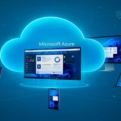 Azure Virtual Desktop (früher Windows Virtual Desktop) ist eine cloudbasierte VDI-Plattform (Virtual Desktop Infrastructure) und stellt virtuelle Desktop- und App-Umgebungen bereit. (Bild: ChatGPT/Gemini / KI-generiert)