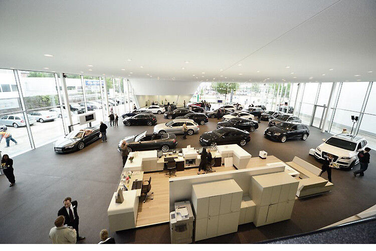 765 Quadratmeter stehen im Showroom zur Präsentation der Audi-Modelle zur Verfügung. (Foto: Tiedtke)
