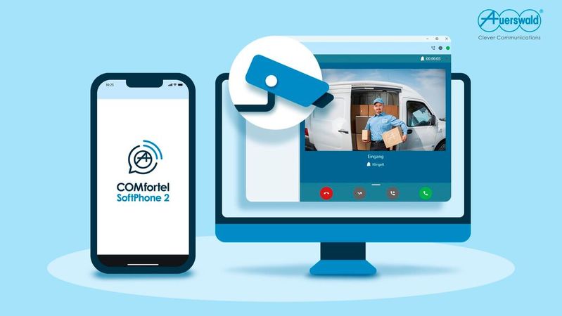 Mit COMfortel SoftPhone 2 läutet Auerswald den Generationswechsel seiner UC-Software ein – das Upgrade ist bis Jahresende kostenlos verfügbar.(Bild:  Auerswald)