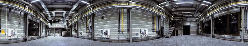 Das Fraunhofer Centrum für Energiespeicherung von innen. Auf fast 800 m² werden hier Technologien für die Energie- und Wärmewende entwickelt (Fraunhofer UMSICHT)