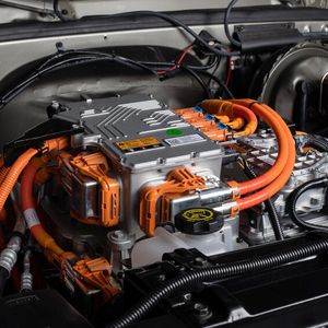 Statt des serienmäßigen V8-Triebwerks arbeitet hier nämlich ein 149 kW/200 PS starker Elektromotor aus dem Chevrolet Bolt.(Bild:  Chevrolet)