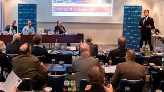 Das Leitthema der Cemat 2018 (vom 23. bis zum 27. April)  lautet „Connected Supply Chain Solutions“.  (Deutsche Messe / Cemat, Kai Bublitz)