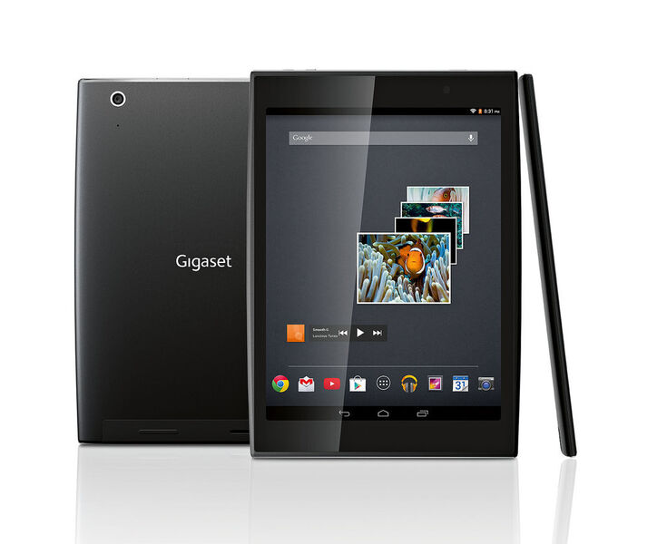 Das Gigaset-Tablet QV830 hat ein Gehäuse aus eloxiertem Aluminium. (Bild: Gigaset)