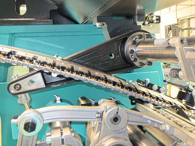 An den Hebel des Barrenantriebs einer Textilmaschine werden hohe Anforderungen in Bezug auf  Steifigkeit und Dynamik gestellt. (LiCoMo)