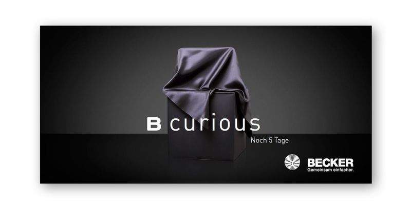 Durch eine dreistufige Teaser-Mailing-Kampagne (Print und Digital) wurde der Countdown vor dem Kampagnenstart gemeinsam mit der Zielgruppe zelebriert. (Bildquelle: Becker-Antriebe)