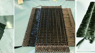 So sehen die „Faserpflaster“ aus, mit denen beschädigte Compositeteile bedingt repariert werden können. (Bild: Universität Dresden)