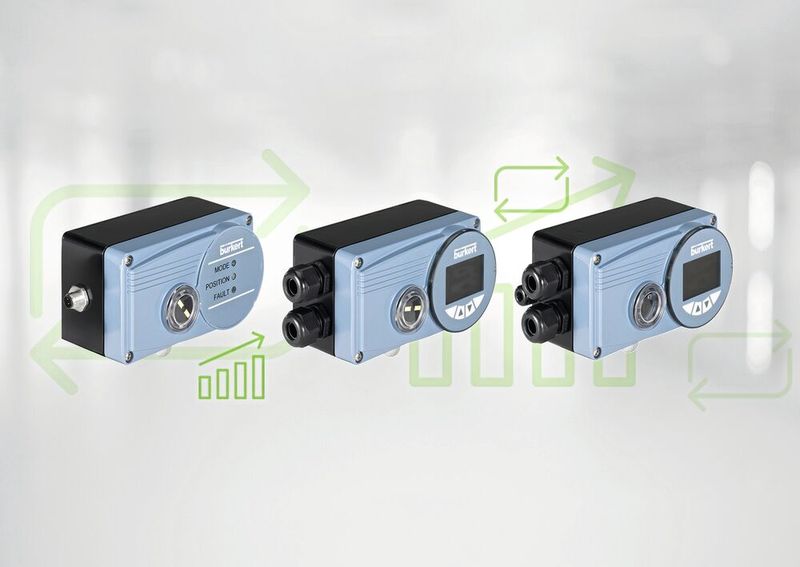 Die elektropneumatische Stellungs- und Prozessregler-Reihe für Ventile Sidecontrol von Bürkert macht dank IO-Link Anlagen fit für die Industrie 4.0.  (Bild: Bürkert Fluid Control Systems)