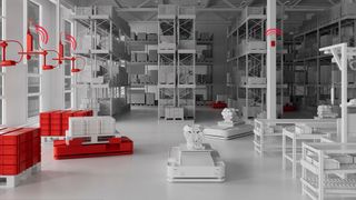 Das Nexy-System kann innerbetriebliche Materialbewegungen automatisch steuern. (Bild: Steute)