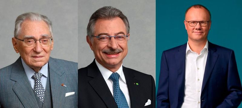 In ihrer 60-jährigen Geschichte hatte die Genossenschaft erst drei Vorstandvorsitzende (v.l): Gründer Dr. Heinz Sebiger (1966-1996), Prof. Dieter Kempf (1996-2016) und Prof. Dr. Robert Mayr (im Amt seit 2016). (Bild: Datev eG)