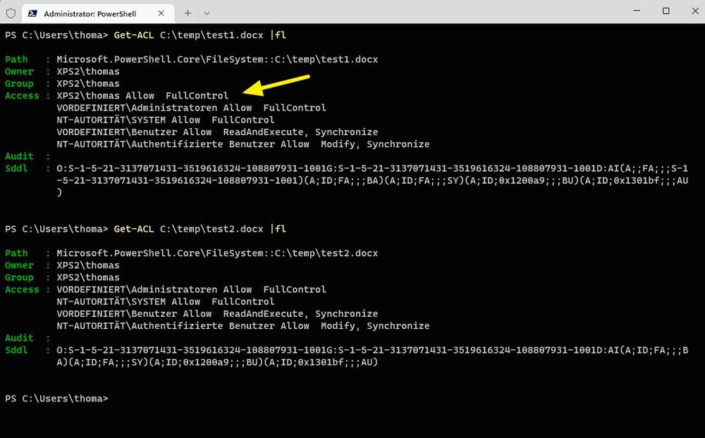 Berechtigungen in Windows mit der PowerShell steuern || Bild 1 / 8