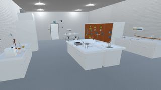 Abb. 1: Blick in das virtuelle Labor VirtuChemLab (Bild: Universität Paderborn)