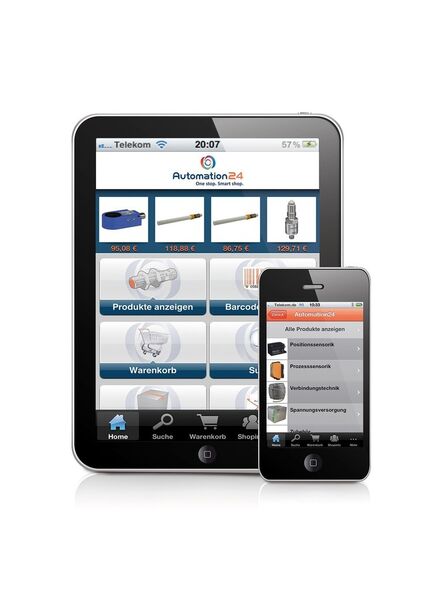 Die neue Shopping-App von Automation24.com überzeugt durch klare Strukturen und detaillierte Produktinformationen. (Bild: Automation 24)