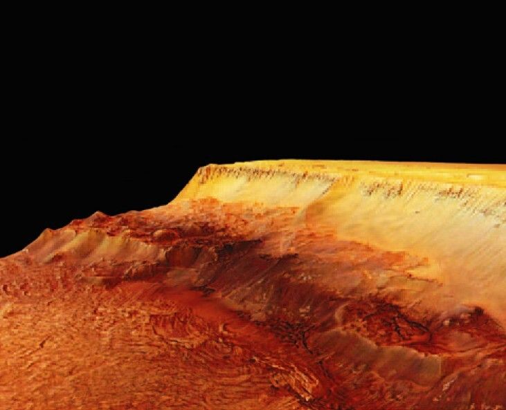 Mars Express – der „Rote Planet“ in 3-D (Bild: DLR)