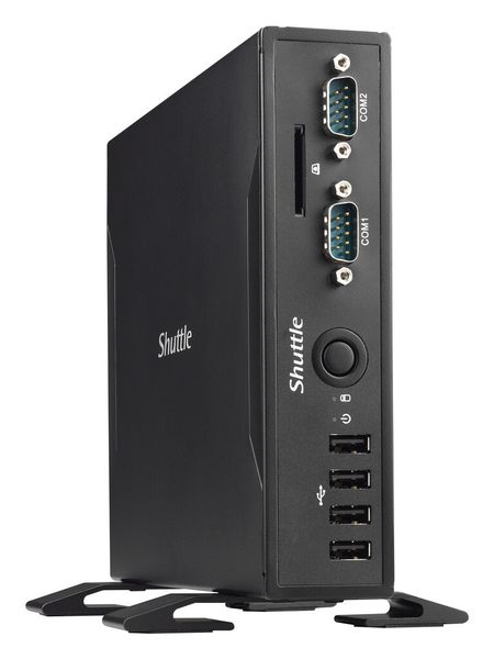 Der brandneue Mini-Barebone DS57U mit Broadwell-Celeron kommt ohne Lüfter aus. (Bild: Shuttle)