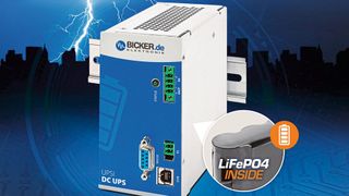 Mit integriertem Lithium-Eisenphosphat-Akku: die kompakte DC-USV UPSI-2406DP3 – „Made in Germany“. (Bild: Bicker Elektronik)