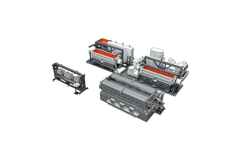 The two trough vibrators R 800/3200 TSD-15 are particularly powerful and flexible due to the direct drive with special imbalance motors on the end faces. (Image:Rösler Oberflächentechnik GmbH)