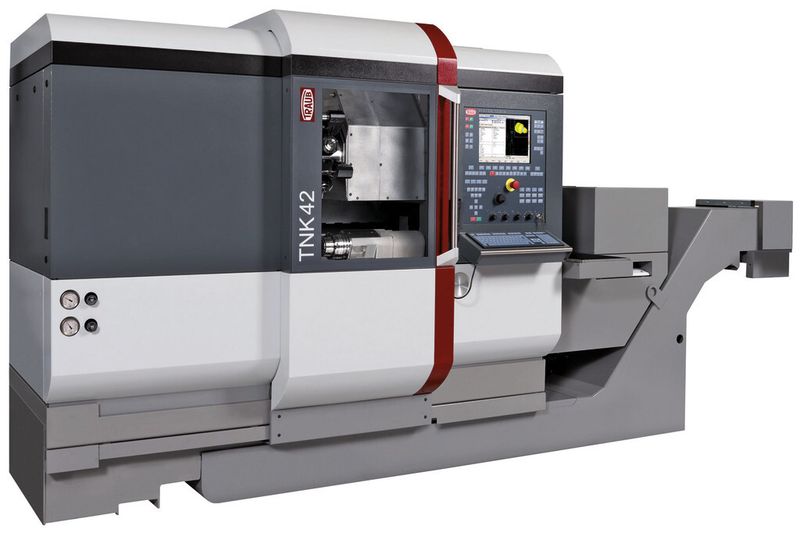 Schneller und flexibler fertigen mit dem CNC-Produktionsdreh­automaten TNK 42 von Traub. (Bild: Traub)