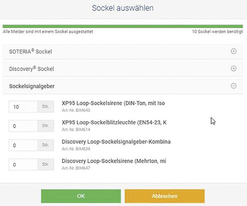 (Die Planung der Brandmeldeanlage ist plausibel und umsetzbar: auf einen Blick am grünen Balken ersichtlich. Bild: Hertek GmbH)