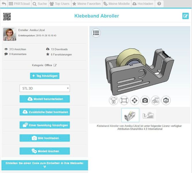 So werden die eigenen 3D-CAD-Modelle zu einem interaktiven Lexikon für Ingenieure und Mitglieder der Partcloud.net Sharing Community. (Cadenas)
