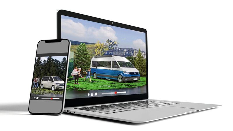 Mit einem virtuellen Showroom geht die Hahn-Gruppe im Reisemobilgeschäft auf Kundenfang.(Bild:  © Production Perig - stock.adobe.com; Hahn-Gruppe)