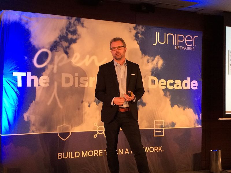Scott Sneddon, Senior Director SDN & Virtualisation bei Juniper Networks, kennt sich aus mit softwarezentrischen Netzen und ist dieser Tage schwer gefragt. (VIT / Donner)