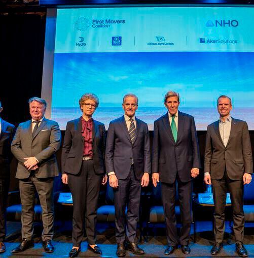 John Kerry, U.S. Special Presidential Envoy for Climate recently met with Norwegian Prime Minister, Jonas Gahr Støre, and Norwegian members of the First Movers Coalition in Oslo to discuss decarbonization of the world's heavy-emitting sectors. John Kerry, U.S. Special Presidential Envoy for Climate recently met with Norwegian Prime Minister, Jonas Gahr Støre, and Norwegian members of the First Movers Coalition in Oslo to discuss decarbonization of the world's heavy-emitting sectors.