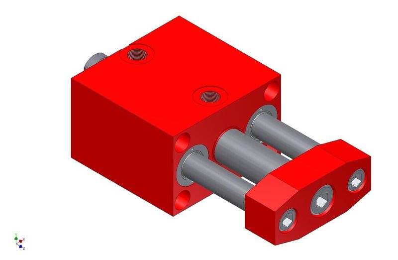 Blockzylinder besitzen eine sehr kleine Baulänge und sind besonders für kurze Hübe geeignet. (Bild: Hydropneu)