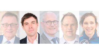 Die Keynote-Speaker Prof. Dr.-Ing. Wilhelm Bauer, Prof. Dr. Marco Gercke, Dr. Klaus Höffgen, Pascal Matzke und Dr. Suzanna Randall [v.l.n.r] des Enterprise Workspace Summits im Portrait. Heute: der Visionär und Berater Prof. Dr. Marco Gercke. (Bild: VIT)