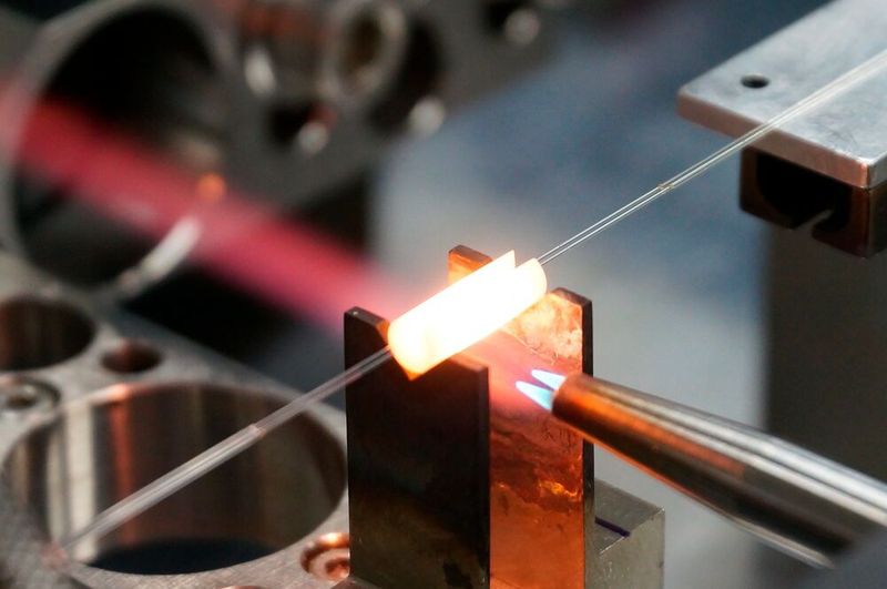 At the Laser Center Hannover (LZH), novel fiber optic components have been developed that can enhance the power of two-micron fiber lasers. The whole thing is based on so-called "triple-clad" fibers ...(Image:  LZH)