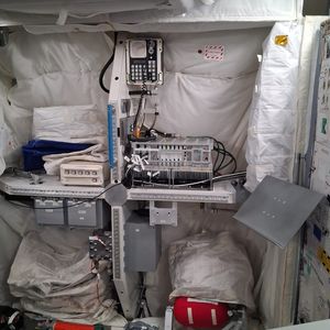 The CCA from duagon installed in a realistic ISS test replica.(Source:  © Space Applications Services nv or sa)