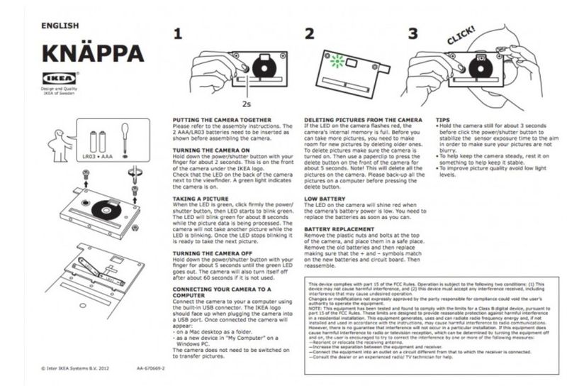 Die Bedienungsanleitiung der KNÄPPA (Bild: Bild: IKEA)