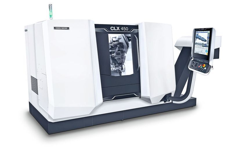 Auf den Drehmaschinen CLX 450 von DMG Mori ist eine optionale Y-Achse mit 60 mm Verfahrweg für Fräsbearbeitungen möglich.  (DMG Mori)