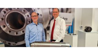 Weiss Spindeltechnologie ist seit dem 2. April 2024 vollständig in die Innomotics GmbH integriert. Jörg Oeder (links) und Robin Hees leiten die Geschäfte der Spindelsparte. (Bild: Weiss Spindeltechnologie)