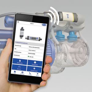 Über eine eigene Service-App von Schmalz lassen sich Smart Field Devices schnell und einfach via Mobilgerät parametrieren. 