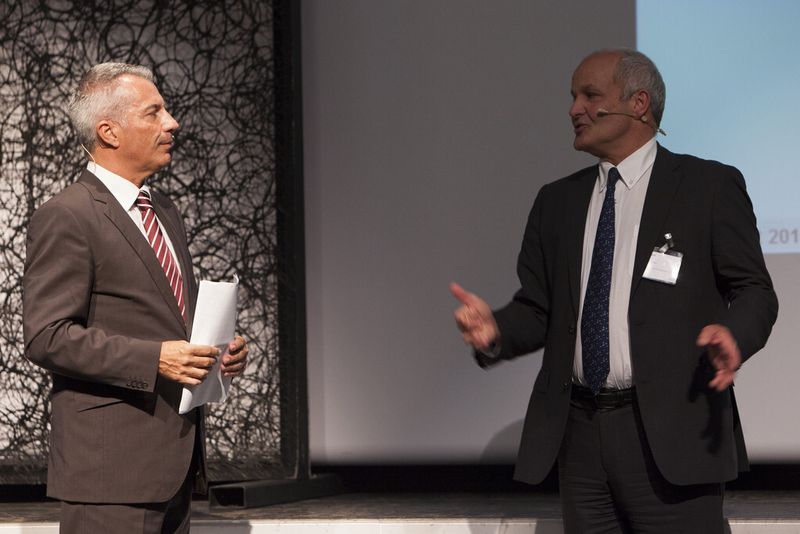 Martin Naville, CEO, Swiss-American Chamber of Commerce, befasste sich mit den Wirtschaftsbeziehungen zwischen der Schweiz und den USA und sieht für die Schweiz viel Potential und grossen aber nicht blinden Optimismus. (Bild: Swissmem)