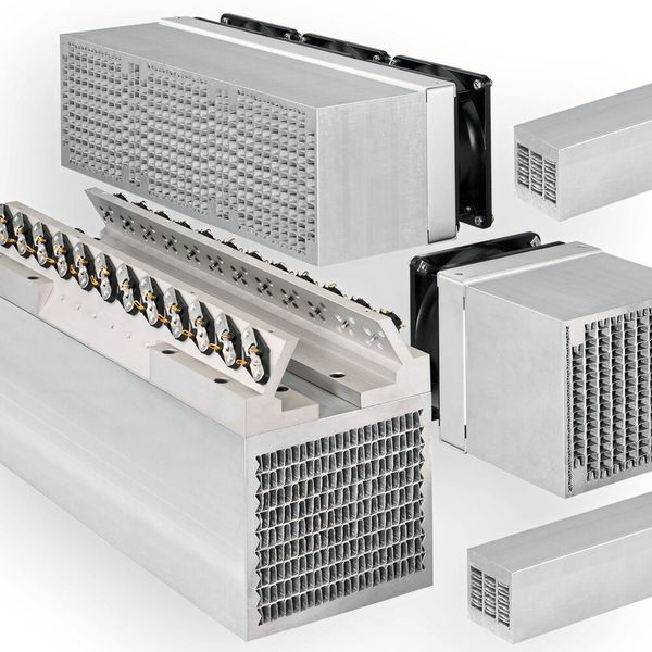 Bild 4: Wärmetausch-Strukturen bewirken eine optimierte Wärmeverteilung innerhalb des Lüfteraggregates und verbessern den Wirkungsgrad. (Bild: Fischer Elektronik)