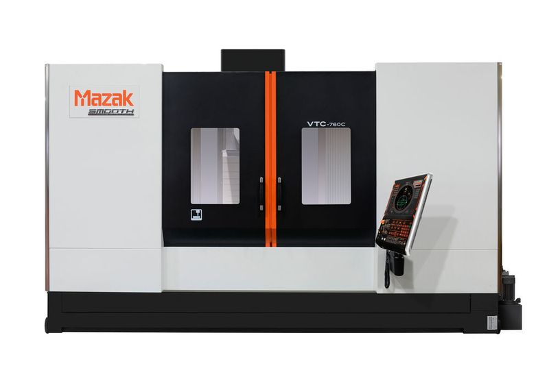 Die VTC 760C verfügt über eine ganze Reihe an leistungssteigernden Merkmalen, darunter eine neue Bettkonstruktion, Linearrollenführungen und Achsenantriebe und Motoren basierend auf neuester Smooth-Technologie. (Bild: Mazak)