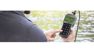 Das neue Sauerstoffmessgerät HI98198 misst den gelösten Sauerstoff in einem Bereich von 0,00 bis 50 mg/L und 0,0 bis 500,0 % Sättigung, den barometrischen Luftdruck von 420 bis 850 mmHg und die Temperatur in einem Bereich zwischen -5,0 und 50,0 °C. (Hanna Instruments)