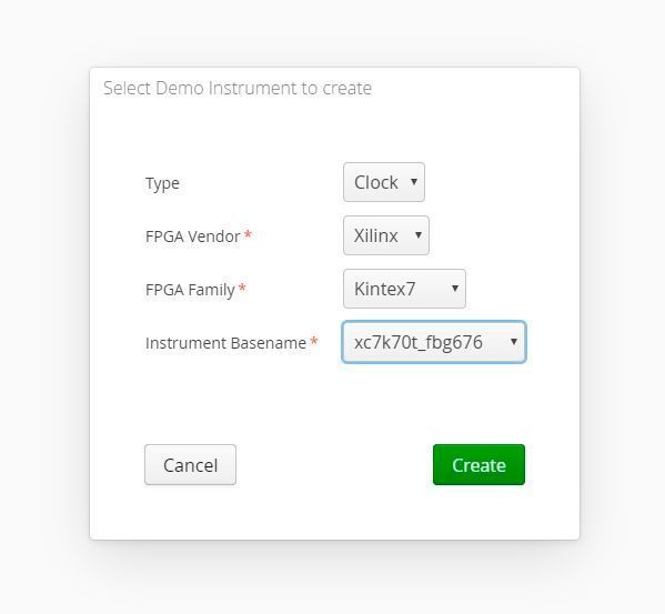FPGA-Selektion über das Web-Interface. (Göpel electronic)