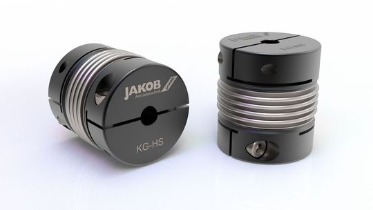 Die neue Kupplungsbaureihe KG-HS bietet Nennmomente von 5 Nm bis 1000 Nm bei einem Temperaturbereich von -40°C bis 350°C.(Bild:  Jakob Antriebstechnik)
