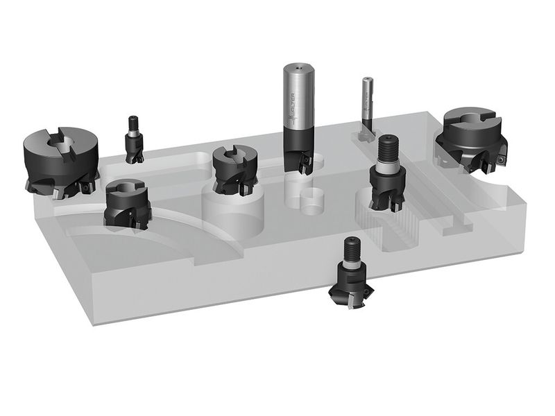 Mit Plan-, Eck-, Fas-, Bohrnuten- und T-Nutenfräsern ist das M4000-System bestens aufgestellt, um alle gängigen Wendeschneidplattenfräser-Aufgaben zu erfüllen. (Bild: Walter)