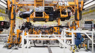 Blick in das Stellantis-Montagewerk Sterling Heights. (Bild: Stellantis)