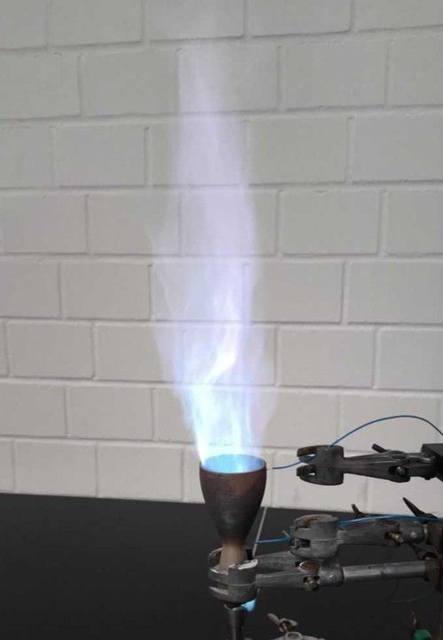 Thermischer Test einer Lavaldüse aus Edelstahl.(Bild:  Fraunhofer HHI)
