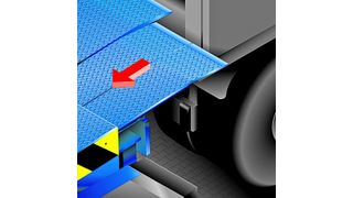 Einstoßzungen garantieren an der Verladerampe Teledock 620 eine Anpassung auch an schmalere Lkw.Bild: Crawford Hafa (Archiv: Vogel Business Media)