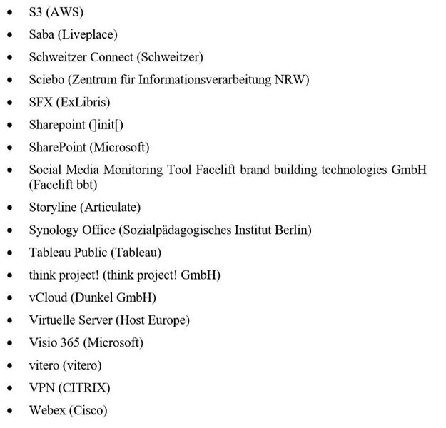 Weitere Cloud-Dienste, die entweder in eigenen Vergabeverfahren ausgeschrieben wurden, in bestehenden Verträgen enthalten sind oder über Dritte mitgenutzt werden. (©Bundesregierung)