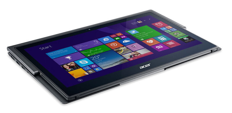 Das Acer Aspire R13 im Tablet-Modus. Das Keyboard liegt unter dem Display und ist damit geschützt. (Bild: Acer)