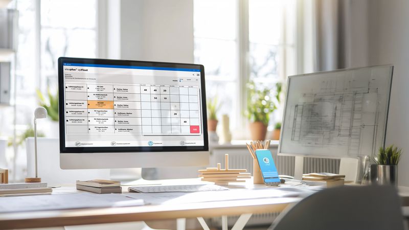 Kapazitätsplanung in der Baubranche: Übersichtliches Dashboard für Projektleiter und Führungskräfte.(Bild:  Henning Pähtz, im Auftrag für visuplus)