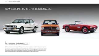BMW hat umfangreiche Modellübersichten zu seinen historischen Modellen jetzt online verfügbar gemacht. (Bild: BMW)