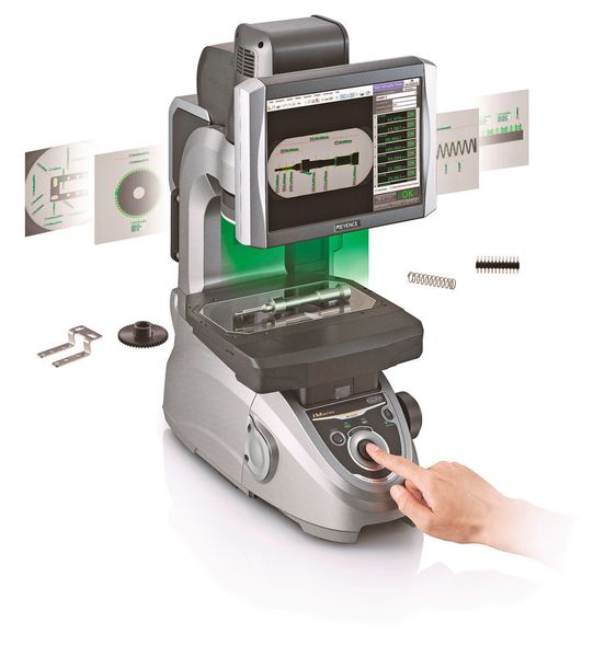 Mit dem digitalen Messprojektor der Modellreihe IM ist der Prüfvorgang in 19 s statt wie bisher in 15 min abgeschlossen. (Keyence)